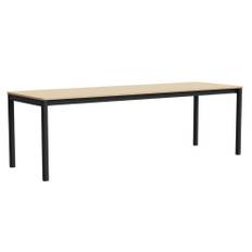 HAY Annex Table Flush (L240 cm) Spisebord WB Lacquered Oak & Charcoal Aluminium