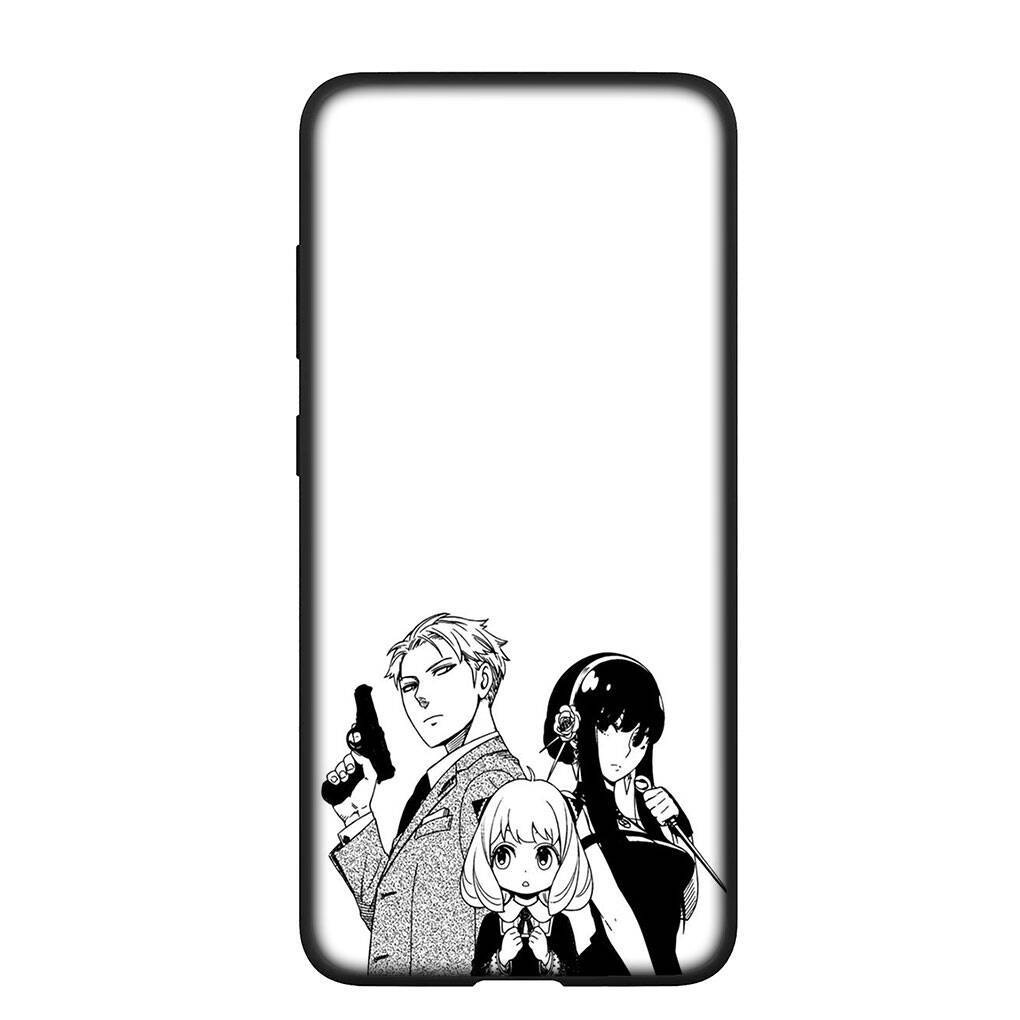 Phone Case for Samsung Galaxy S25 S23 S22 S24 Ultra FE A05 A06 A15 A16 A36 A37 A35 A54 A24 A55 A56 A57 A25 A26 A53 A17 Spy X Family Anya Forger Cover for iPhone 15 ecru