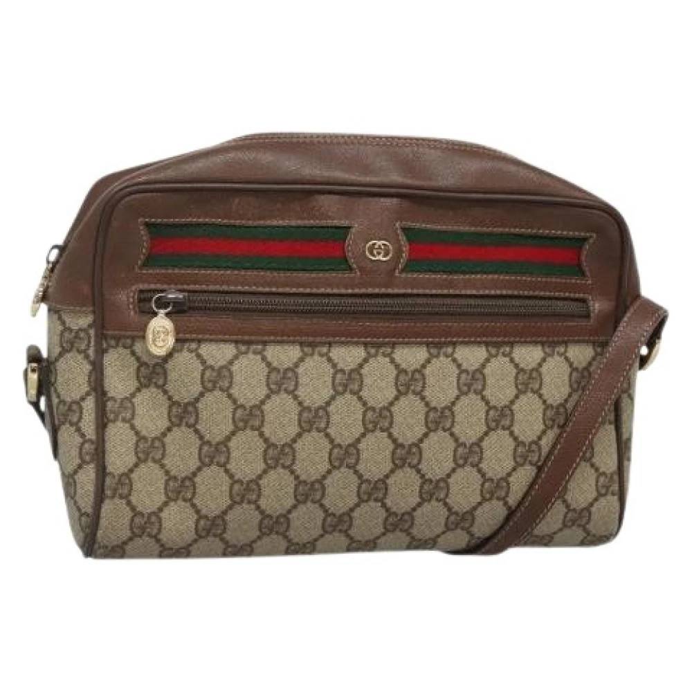 Gucci Vintage Pre-owned Læder Cross Body Taske - Vintage - Dame - Beige - ONE SIZE - Læder