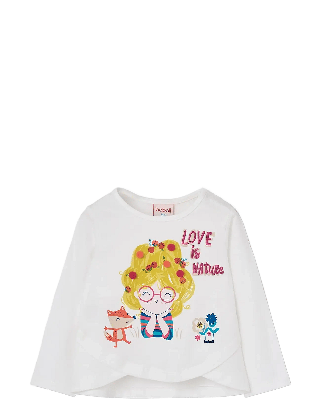 BOBOLI Knit T-Shirt For Girl -Bci | White | 116