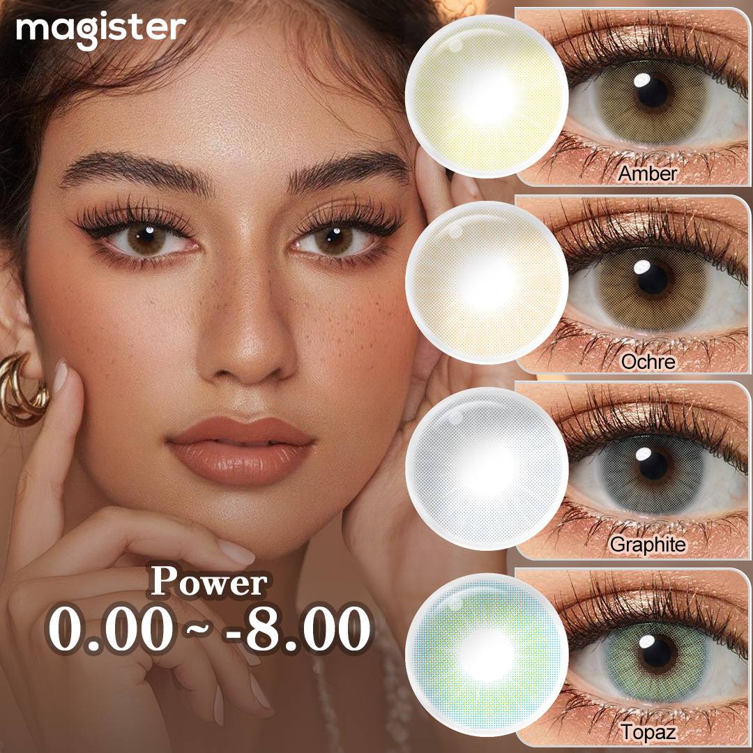 Hot! (0.00~-8.00) MAGISTER Queen Myopia Contact Lenses Bright And Expressive Natural Colored Eye Contacts Lenses Makeup 6 Months
