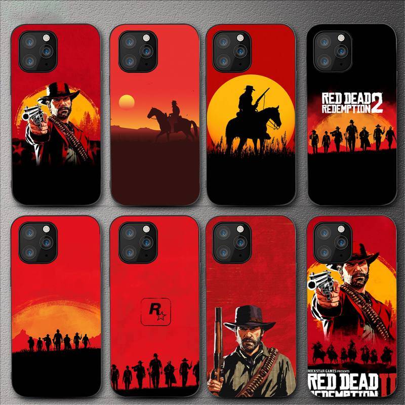 Game Red Dead Redemption 2 telefonfodral för Iphone 11 12 Mini 13 14 Pro Xs Max X 8 7 6s Plus 5 Se Xr Shell
