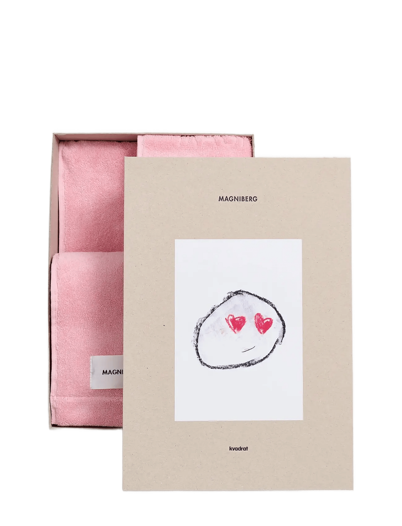MAGNIBERG 3-Piece Towel Set - Pink - One Size