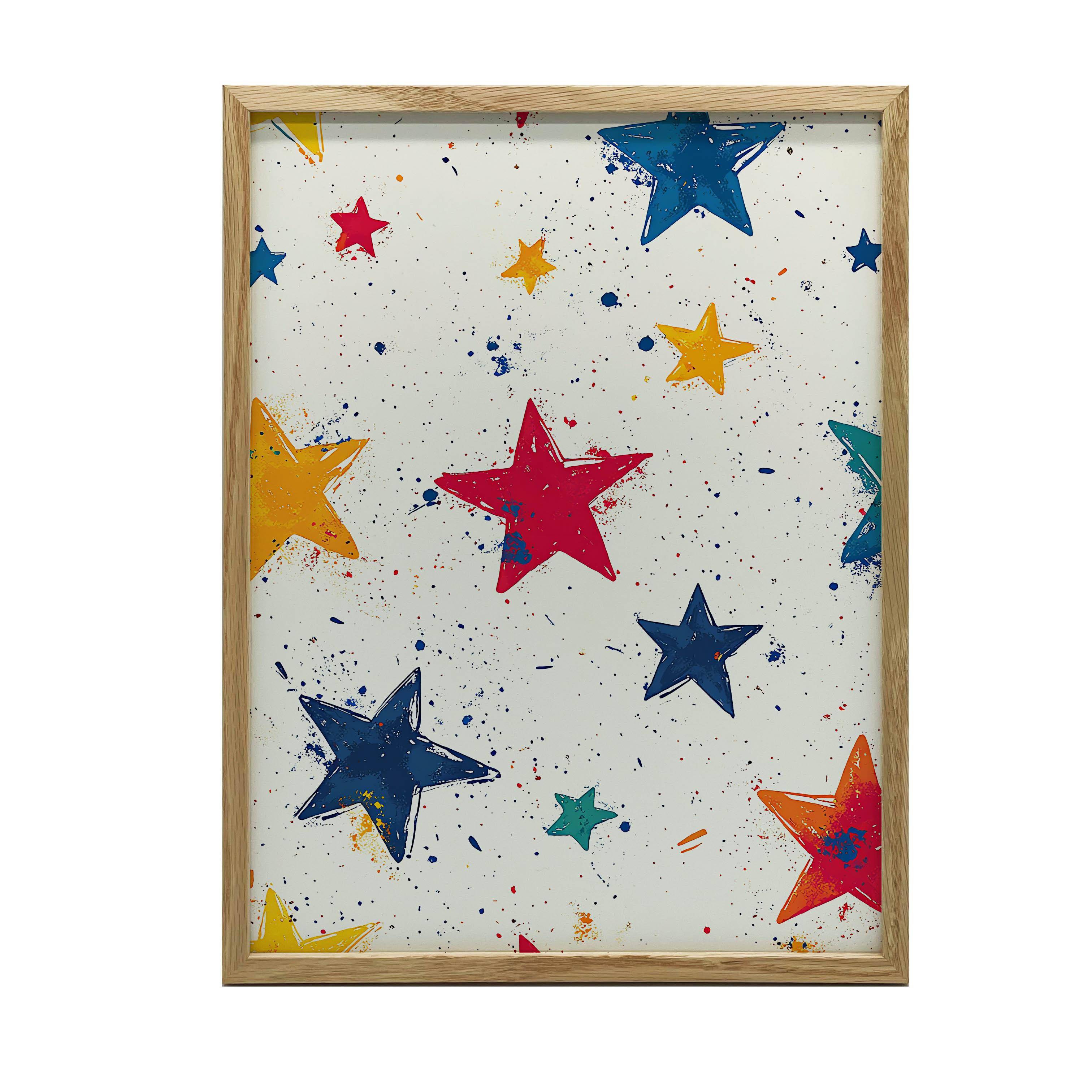 Stjärnfärger Affisch Stjärnfärger Affisch, 50X70 Cm, Guld Aluminiumram, Matt Papper 230 Gsm 54