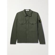 Stone Island - Logo-Appliquéd Supima Cotton Overshirt - Men - Green - M