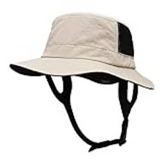 Huakunda Solhatt herr UPF 50 UV skydd fiskarhatt med hakband vikbar safarihatt bred brätte buskhatt för utomhusbruk resor, kaki, one size