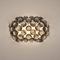 Foscarini Designer væglampe Caboche Plus piccola R7s, dæmpbar, Aluminium/grå/zink, Stue/spisestue, Plast, Design