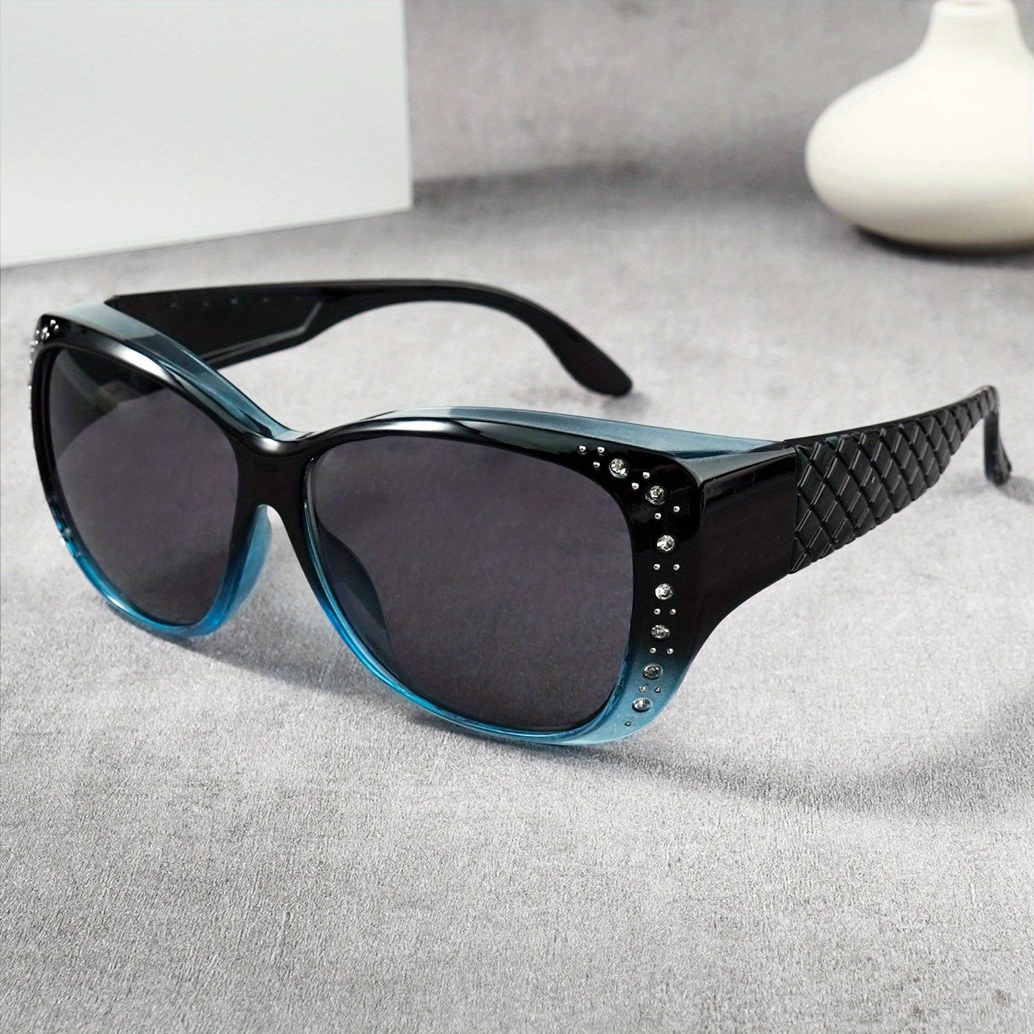 TEMU Rhinestone Fit Over Sunglasses, High-quality Outdoor Sports Glasses Protection For Vintage And Fashion Sense Street Eyewear For Men Women