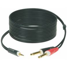 Klotz AY5-0300 Y cable – lightweightTRS 3.5 mm – 2x TS 6.3 mm