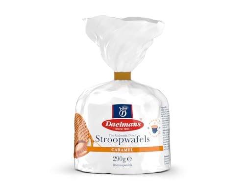 Daelmans Stroopwafels Karamellvåfflor, 1 Clipförpackning | Traditionellt holländskt recept sedan 1904, inga artificiella tillsatser, perfekta till kaffe