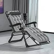 Zero Gravity Lounge Chair, Zero Gravity trädgårdsstol, justerbar solstol med hållare, utomhuscampingstol, loungefåtölj med avtagbart kuddryggstöd, vikbar liggterrass för