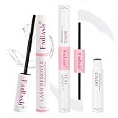 FADLASH Wimpern Kleber Bond & Seal Mit Entferner, Superstarker Halt, DIY Wimpernkleber Wimpern Einzeln Lash Kleber Bond und Seal Wasserdicht Super Starker Halt, Cluster-Lash-Kleber-Entferner 0.17oz