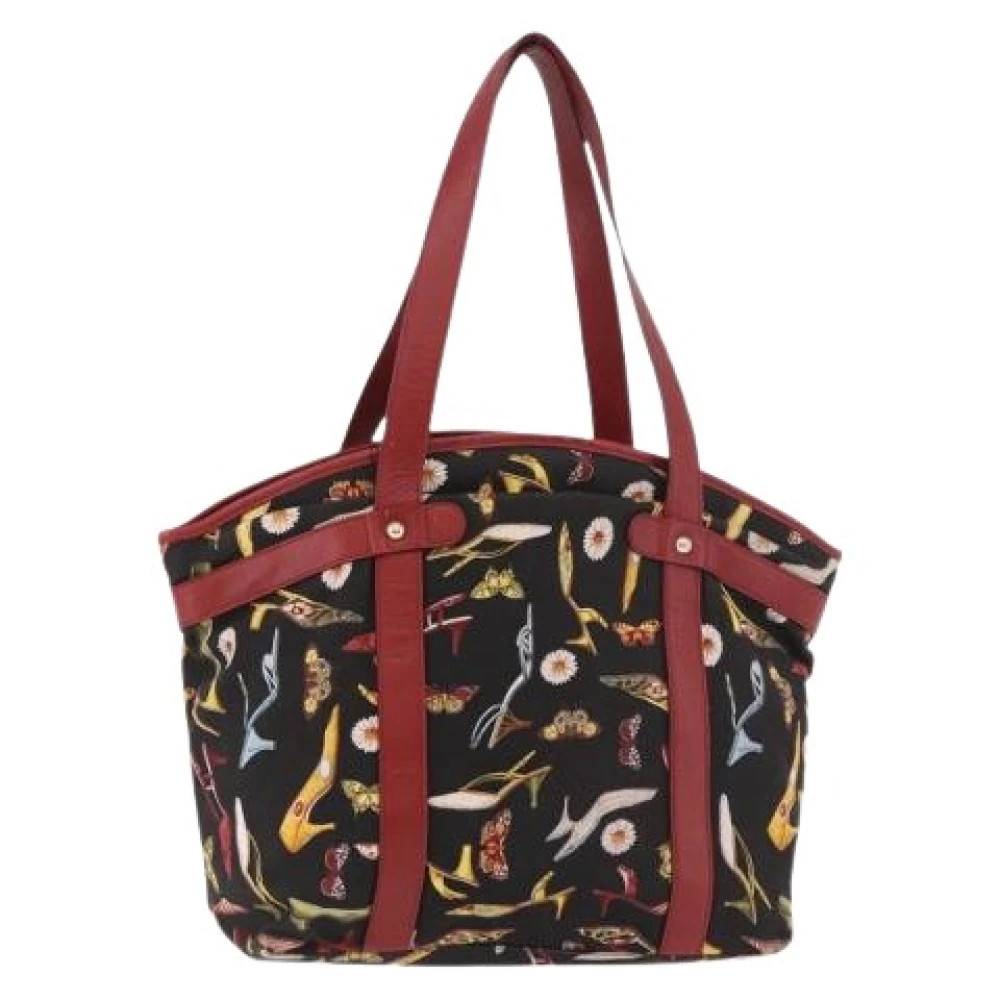 Salvatore Ferragamo Pre-owned - Pre-owned Canvas Tote Bag Vintage - Dam - ONE Size - Läder