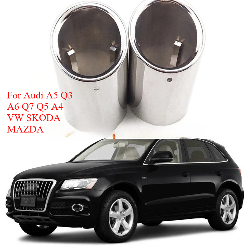 Exhaust Muffler Tips For Audi A1 A3 A4 A5 A6L Q3 Q5 Q7 For Golf 6 7 For VW Tiguan Passat For Skoda Octavia SUPERB