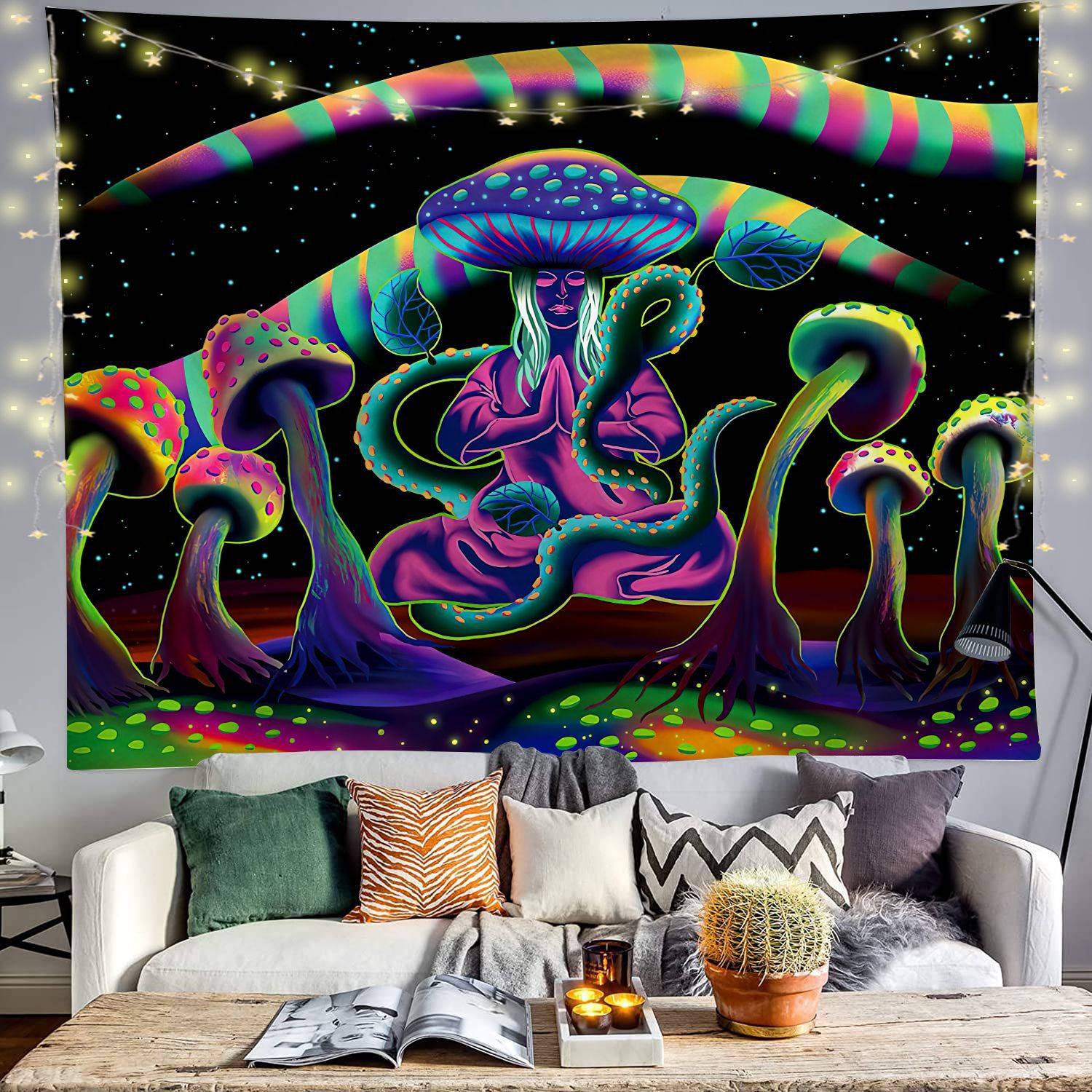 Wall Hanging Tapestry Indian Style Elephant Throw Yoga Mat for Home Bedroom Decor Mandala Polyester Hippie Wall Tapestries