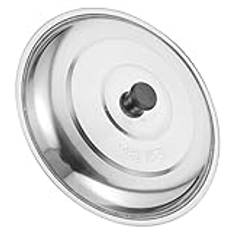 PRETYZOOM Rostfritt Stål Wok Lock Wok Lock Pan Lock Gryta Lock Kastrull Lock Kök Kokkärl Lock Stekpanna Ersättningsöverdrag Ost Smältkupol 35Cm