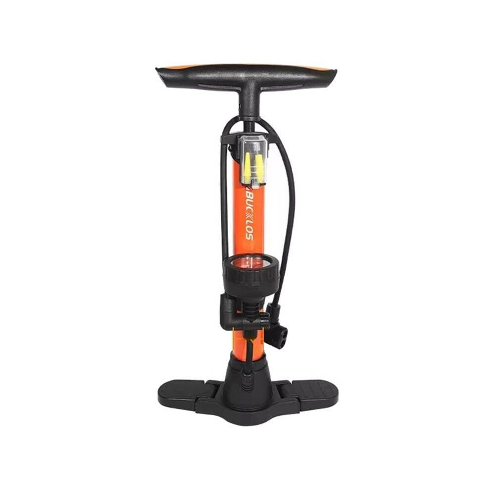 BUCKLOS 160PSI Bike Pumps Schrader/Presta Bicycle Tire Valve Pump Inflator High-Pressure Gauge Tire Inflator Orange