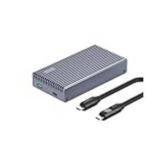 Hagibis M.2 NVMe SSD Enclosure, 40Gbps USB4 SSD Enclosure with LED Display, USB4 PCIe3.0x4 Aluminum Cable, USB C External Hard Drive Enclosure, B&M+M 2230/2242/2260/2280 for Thunderbolt 4/3