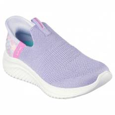 Skechers Girls Ultra Flex 3.0 - Colory Wild Trainers - 4 UK / Lavender-Multicoloured