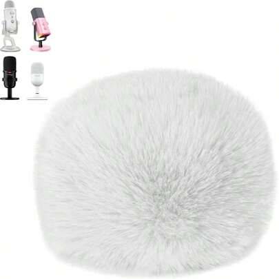 Blått Ye Ti Pop-filter - Mikrofonskydd, Pälsklingande Vindskydd, Mikrofonvindskydd För SoloCast | Ye Ti | Nano | Fifine AM8 | Seiren / V3 Mini Och Fle (En-Storlek)