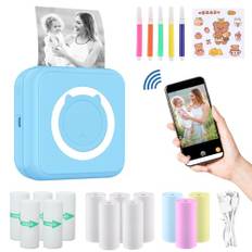 Miniskrivare för smartphone, fotoskrivare för smartphone, klistermärken för miniskrivare, bluetooth, bärbar termoskrivare för iOS och Android, miniskrivare 300DPI för journal, anteckningar, lista,