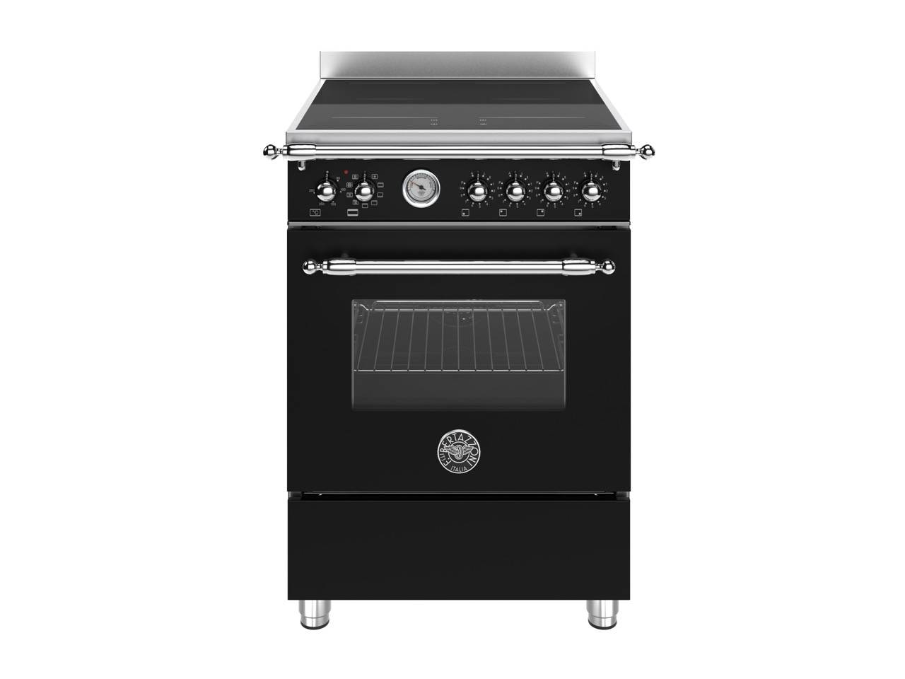 Bertazzoni, Heritage-serien, Induktionsspis, 60 cm, 4 zoner, 1 ugn. Mattsvart