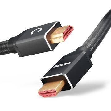 HDMI-kabel 2.1 Ultrahög hastighet 4K/8K @60hz, 4K @120hz, 48 Gbps eARC QFT QMS DSC Hane till Hane 24k guldpläterad 3 m lång HDMI-kabel för soundbar, HD-TV, PS4, PS5, Xbox, Switch