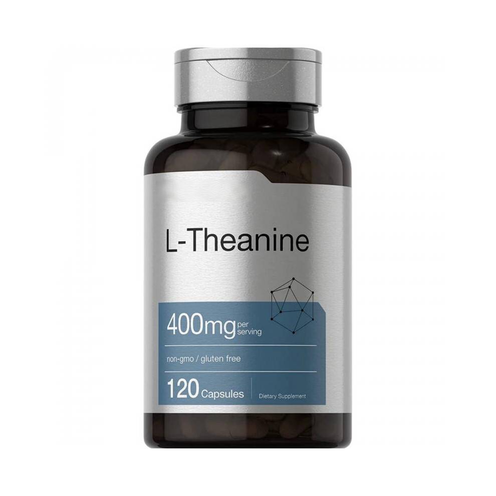 L-Theanine 120 Capsules Supplement for Sleep, Relaxation, Stress Relief, Gluten-Free, Non-GMO