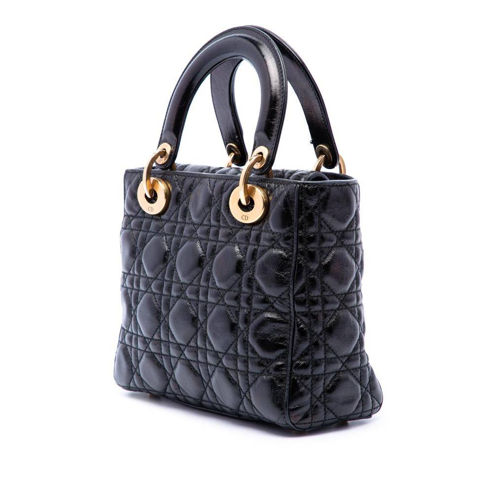 Dior Vintage Lady Stl. - Handväskor Från Magasin - Black (L 16cm x W 20cm x D 8cm)