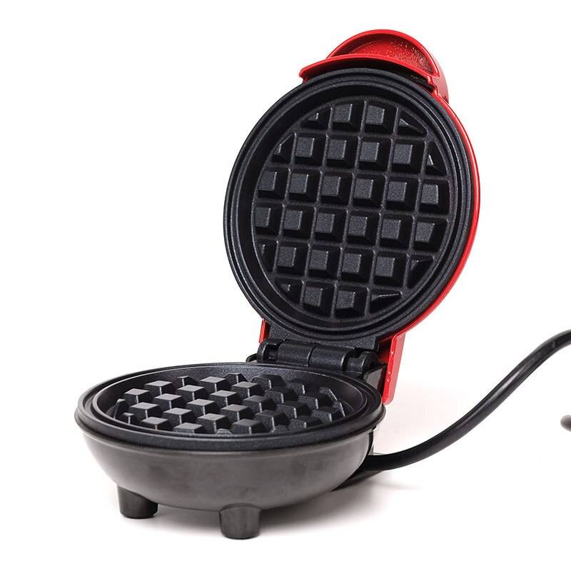 Elektrisk mini våffla makerbubbla äggkaka ugn frukost våffelmaskin äggkaka ugn pan eggette maskin mini våffelkanna - Eu