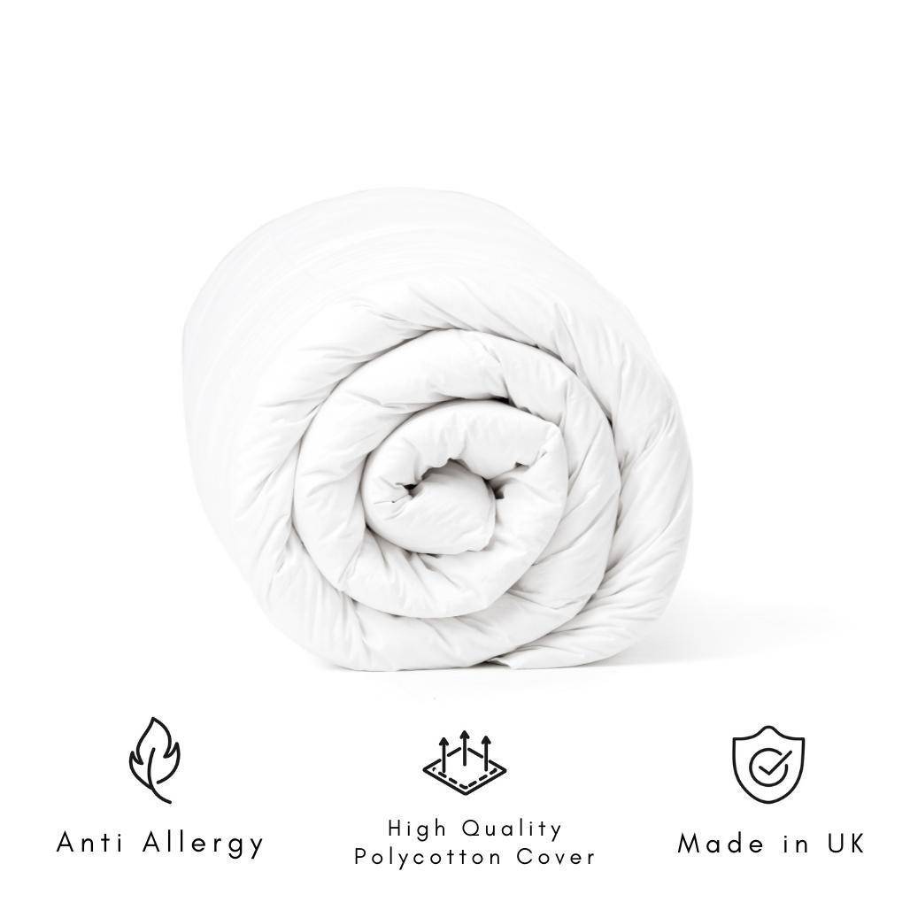 Wholesale 15 Tog Luxury Hollowfibre Duvet Super Quality - White - Polycotton