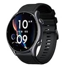 BOJYS Amazfit GTR-armband, 22 mm mjukt silikonarmband ersättningsrem för Amazfit Pace, Amazfit Stratos, Stratos 2, Stratos 2S, Stratos 3, Amazfit GTR 2, GTR 2e, GTR 3, GTR 3 Pro, GTR 47 mm, svart,