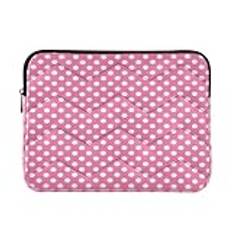 Polka prickar rosa datorfodral, 15,6 laptopfodral, laptopfodral vattentätt, laptopfodral tunn