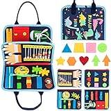 ACDAY Busy Board, Montessori-leksak för 1 2 3 4 år och uppåt Småbarn Baby Activity Board Quiet Book Autism Educational Travel Toy Förskola Lärande Räkna Basic Life Sensory Board (Blå)