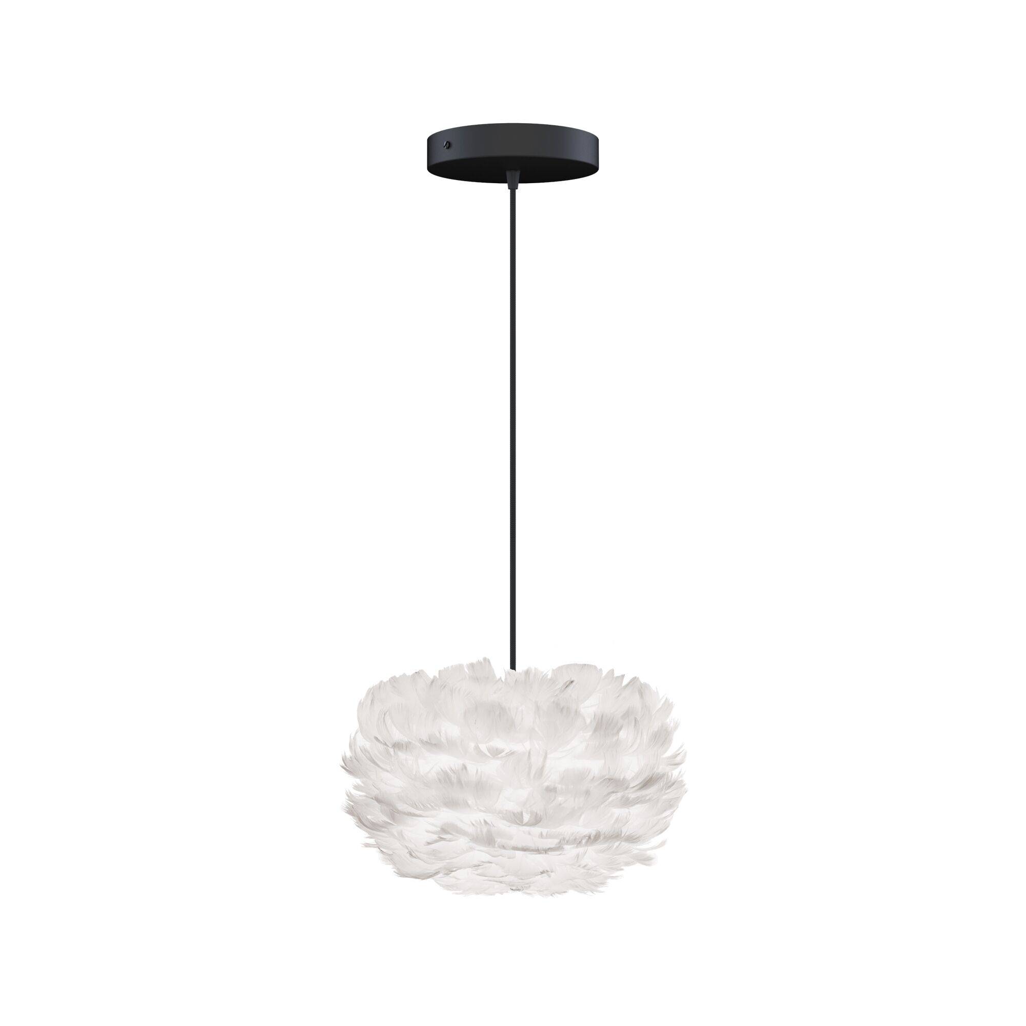 Eos Taklampa Micro Vit med Flat Baldakin i Svart - Vit / Svart