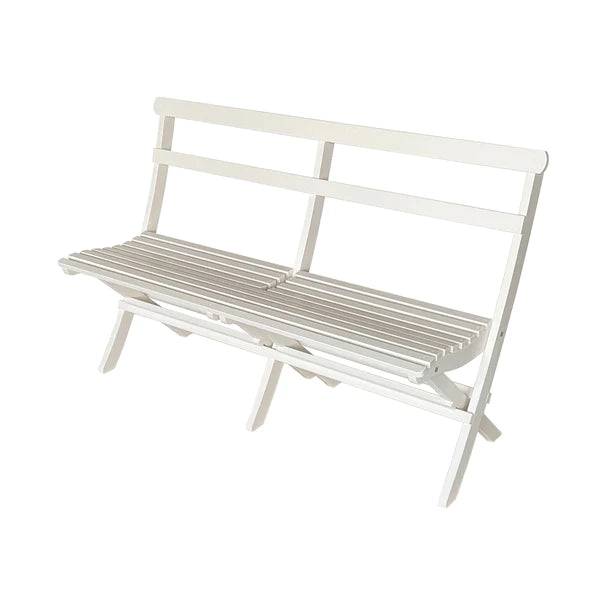 Trädgårdssoffa Solbacka - 1920-tal, hopfällbar, 150 cm - FV = Varmvit