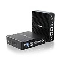VENOEN Minidator WIN11 pro 12:e gen J6412, 4K minidator 8 GB DDR4 256 GB M.2 SSD, 2 x HD+1 x DP trippel Display/ 2 x RJ45 Lan/ 2 x RS232 COM/WiFi/BT 4.2, stationär stationär dator