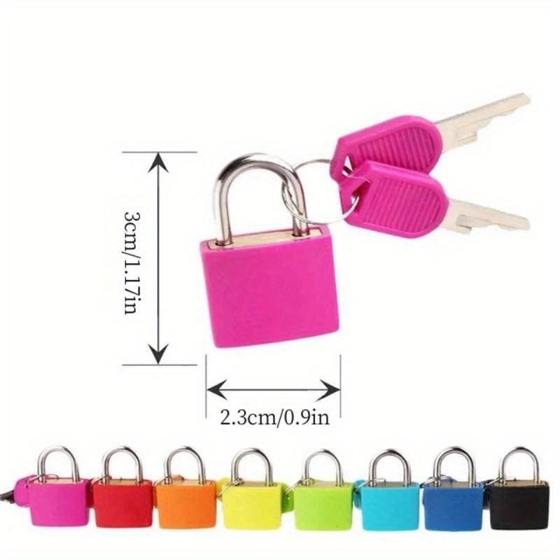 Durable Steel 1pc Strong Padlock Ideal for Travel Suitcases & Diaries, Includes 2 Keys For Security & Labor Protection 1pc gul