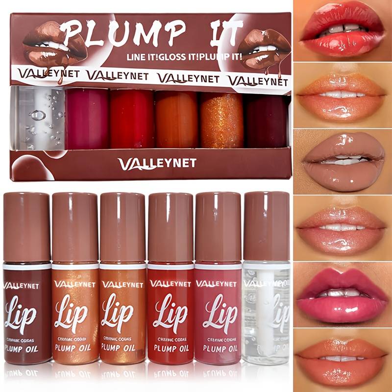6 Colors Lip Tint Stain Mini Liquid Lipstick, Lip Gloss For Women, Blush For Cheeks, Lip Stain Long Lasting Waterproof, Lip Makeup, Cute Stuff, Cup, High