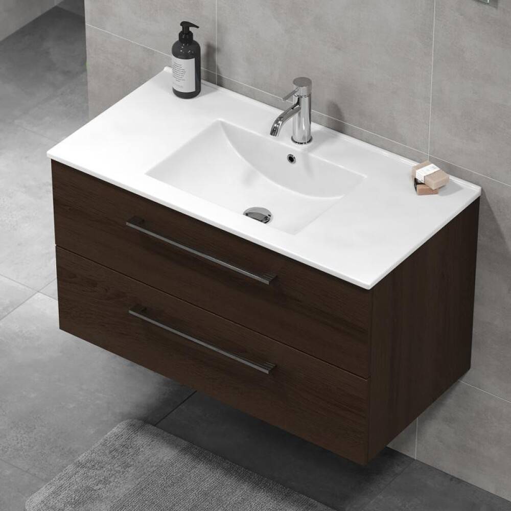 Camden badmøbelsæt valnød m/greb 90 cm