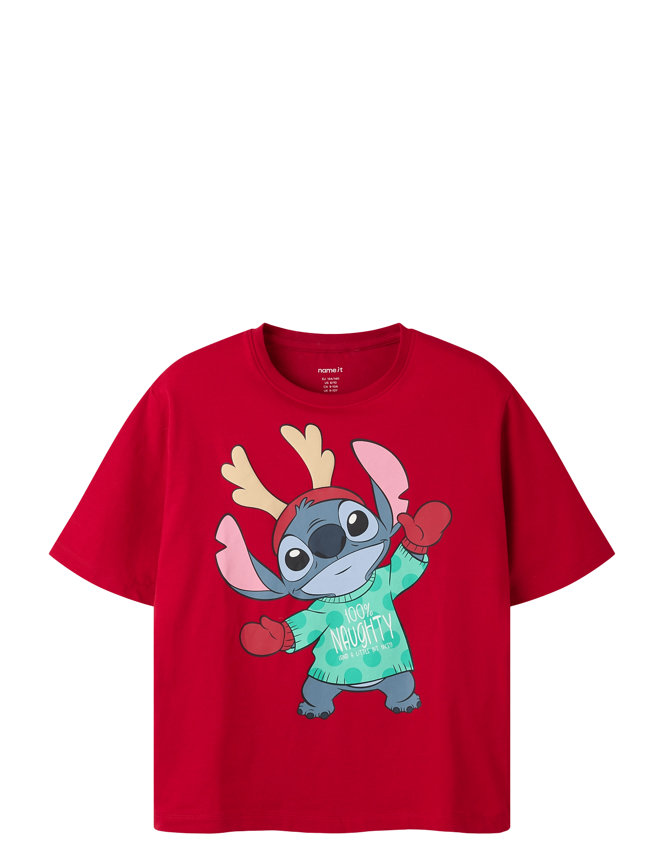 name it Nkfsyra Stitch Ss Nreg Top Box Wdi - Red - 146-152
