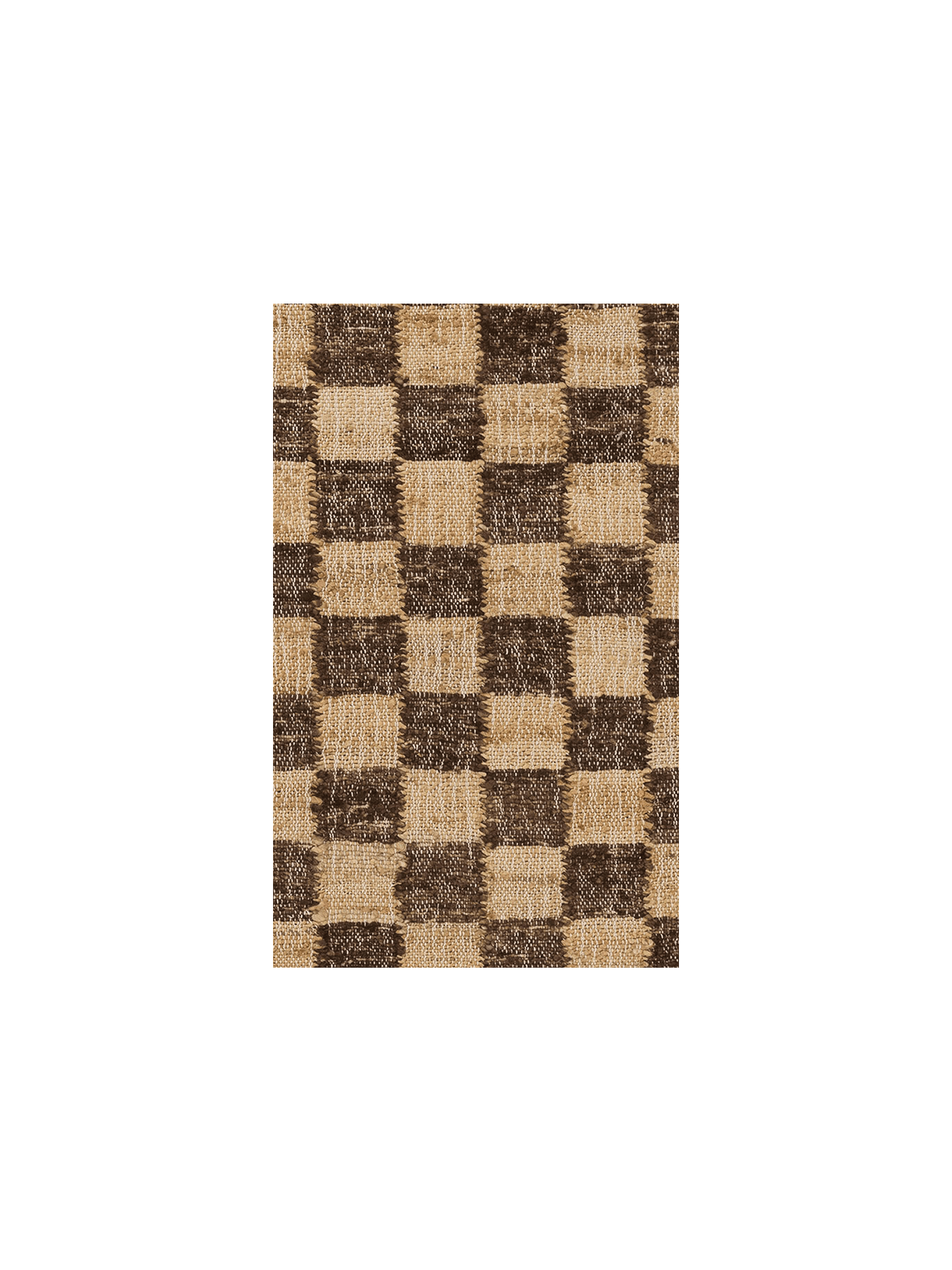 Rug Sample - Check Wool Jute - Coffee/Natural
