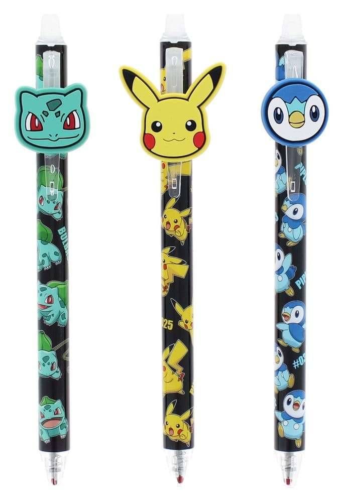 Pokémon raderbara gelpennor 3-pack