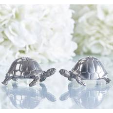 Sköldpaddor salt/pepparkar tenn - Silver (B: 3,5 x L: 7,5 cm)