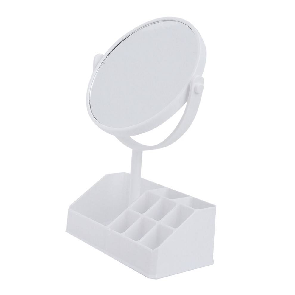 Dobbeltsidet makeupspejl med høj opløsning og 360 graders justerbar rotation til kommode, toiletbord og skrivebordsdekoration