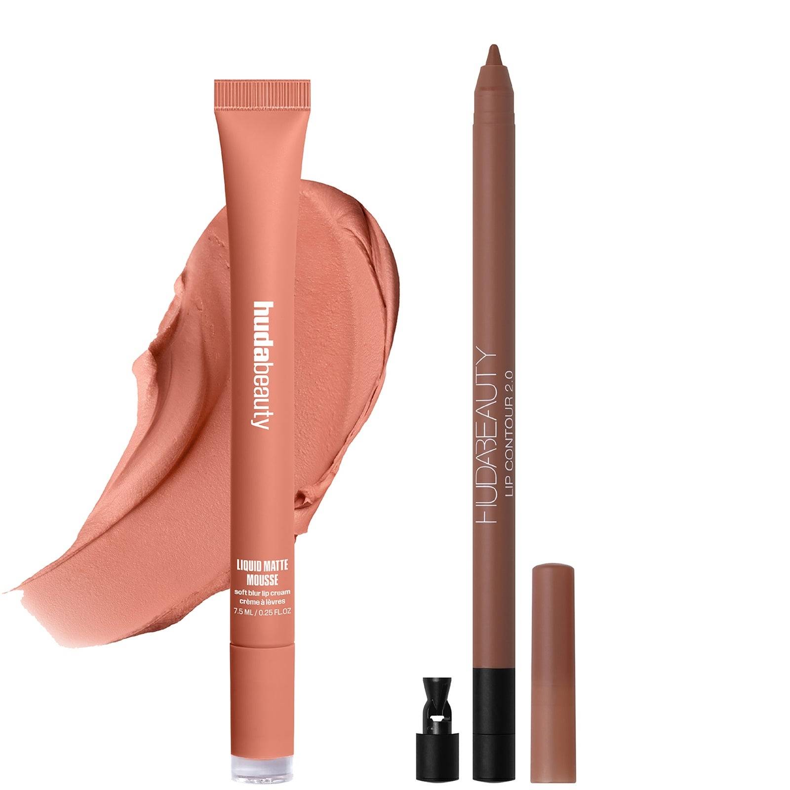 HUDA BEAUTY Softcore Matte Lips Duo - Honey Nude & Terracotta (10% Saving)