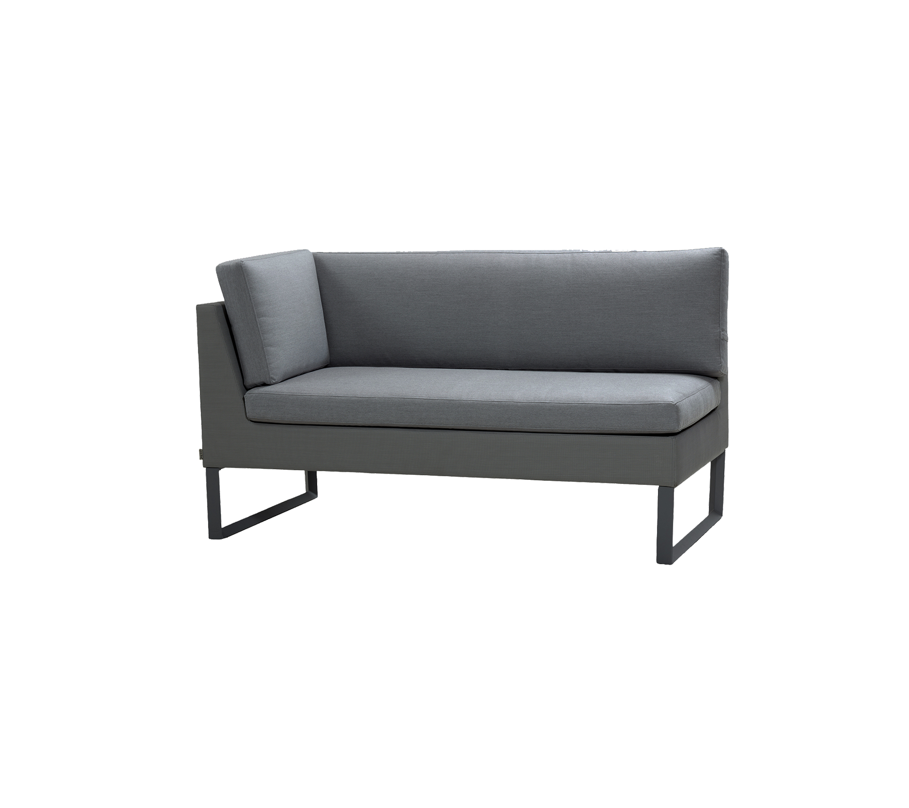 Flex 2-pers. soffa, höger modul - Grey, Tex incl. grey, Natté w/QuickDry & Airflow