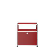 USM - USM Haller Nightstand P - USM Ruby Red - Sengeborde - Fritz Haller,Paul Schärer - RØD - Metal