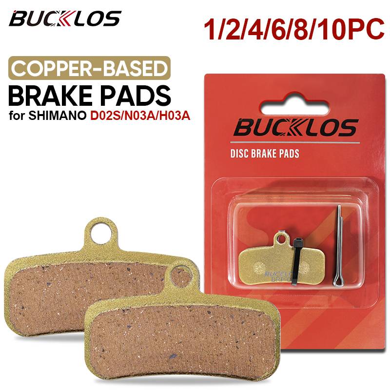 BUCKLOS Bike Brake Pads Copper-Based Mountain Road Bicycle Hydraulic Disc Brake Pad for SHIMANO D02S N04C Cycling MTB Brake Pads