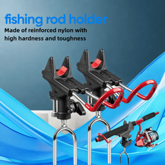 2-pack fiskespön fiskespöhållare tillbehör fiskespö tornhållare handspön sjöspön dubbelfunktion fiskespöhållare spridarspöhållare huvud handspön sjösp - Multifärgad (Två stycken,Ett stycke)